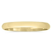 Women's 2mm Domed Wedding Band in 14K Yellow Gold